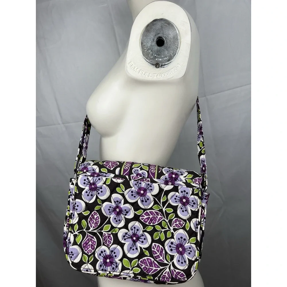 VERA BRADLEY Rachel CROSSBODY Small Size  BAG Purple/Green/Brown FLORAL